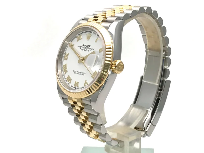 Rolex Datejust 36 126233 Weiß Römisch Jubile-Band