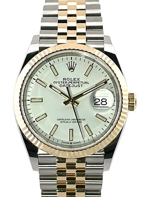 Rolex Datejust 36 126233 Weiß Index Jubile-Band