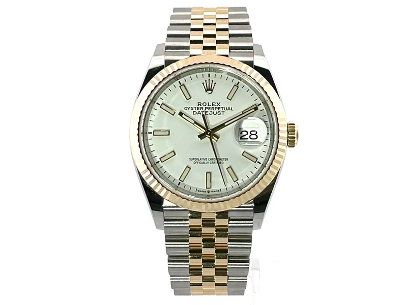 Rolex Datejust 36 126233 Weiß Index Jubile-Band