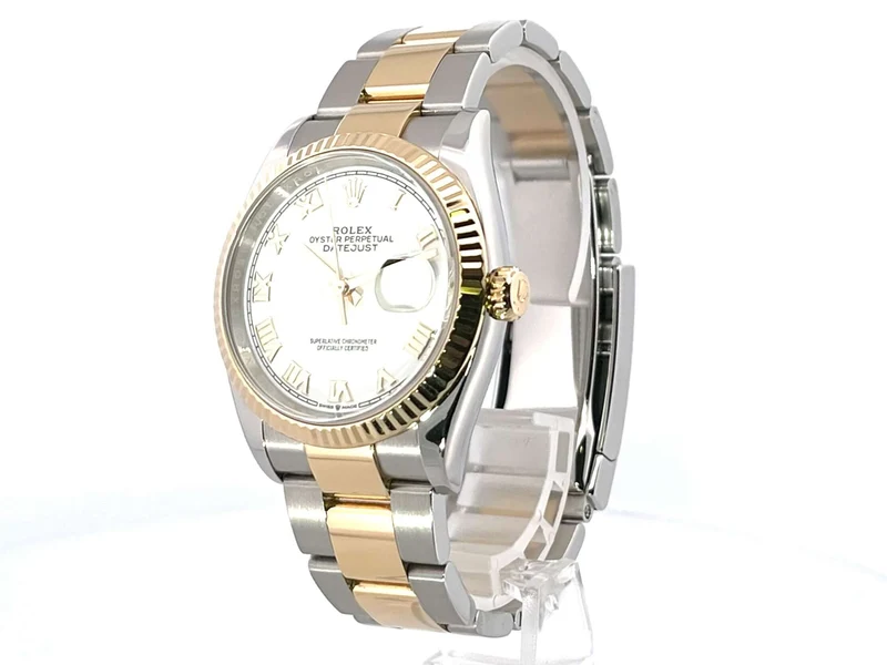 Rolex Datejust 36 126233 Weiß Römisch