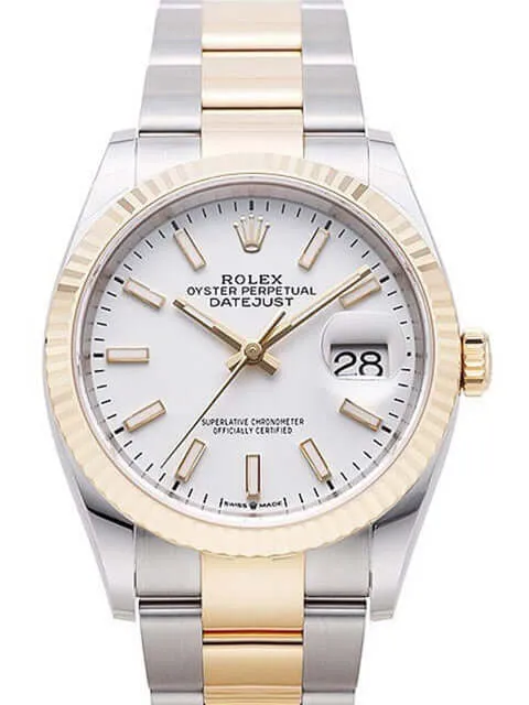 Rolex Datejust 36 126233 Weiß Index