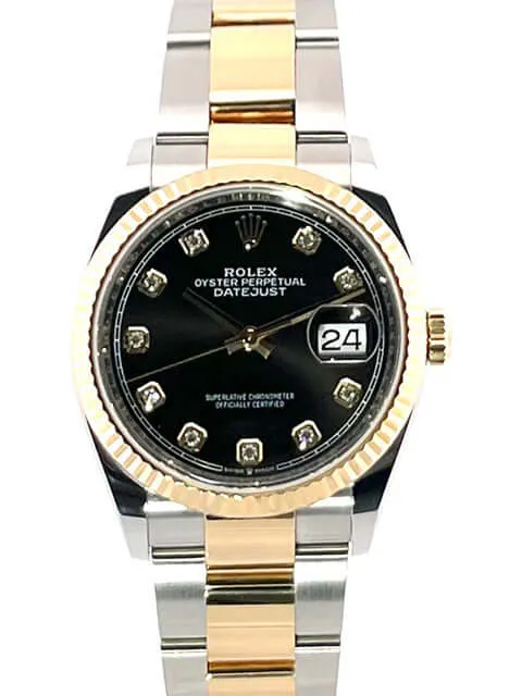 Rolex Datejust 36 126233 Schwarz Diamant