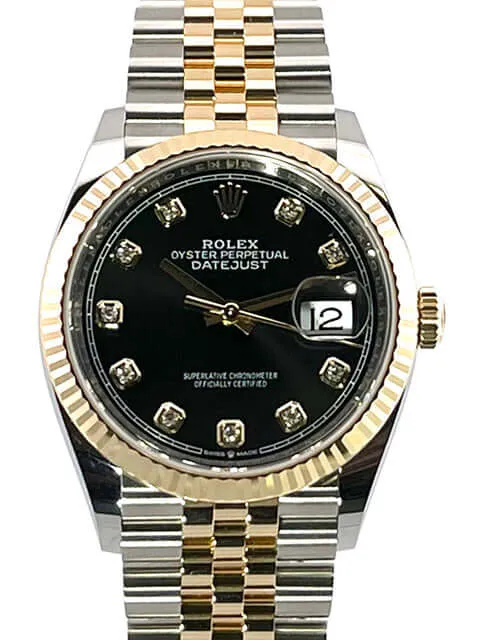 Rolex Datejust 36 126233 Schwarz Diamant Jubile-Band