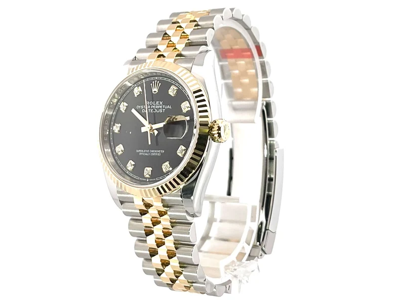 Rolex Datejust 36 126233 Schwarz Diamant Jubile-Band