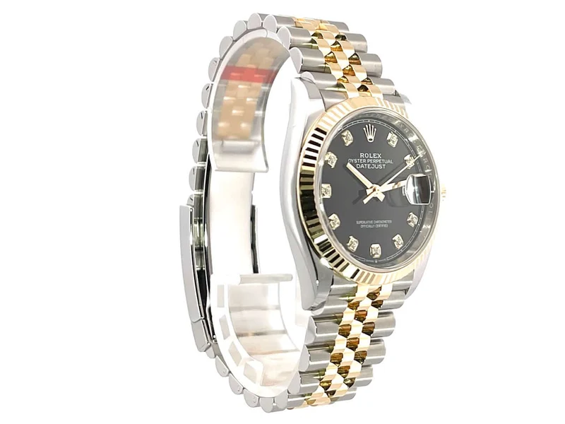 Rolex Datejust 36 126233 Schwarz Diamant Jubile-Band