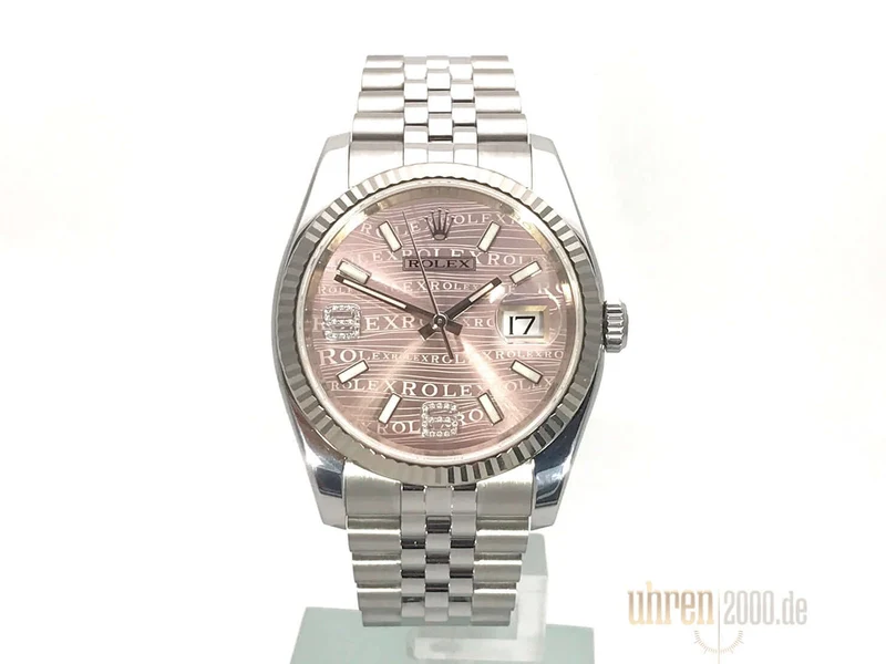 Rolex Datejust 36 Edelstahl Weißgold 116234 Pink Wave DIA aus 2012