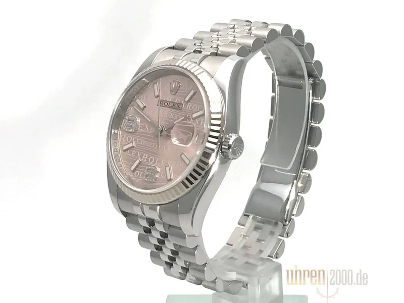 Rolex Datejust 36 Edelstahl Weißgold 116234 Pink Wave DIA aus 2012
