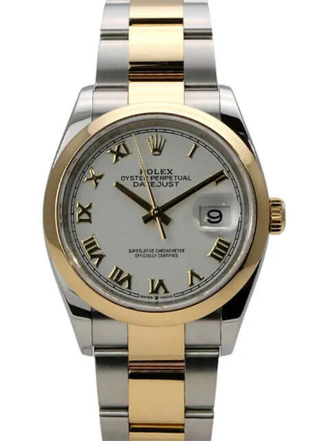 Rolex Datejust 36 126203 Weiß Römisch