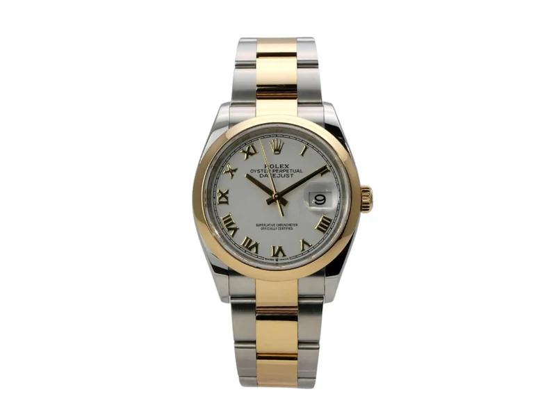 Rolex Datejust 36 126203 Weiß Römisch