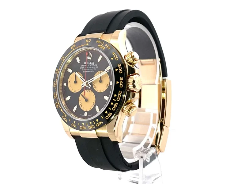 Rolex Daytona 116518LN Gelbgold Oysterflex Schwarz Champagner