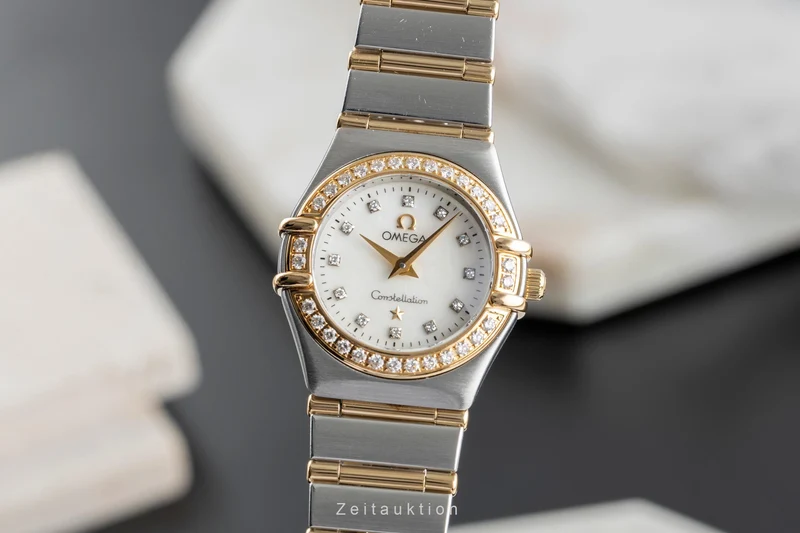 Omega Constellation steel / gold quartz women's watch 1267.75.00 LP: 10400EUR [2504312]