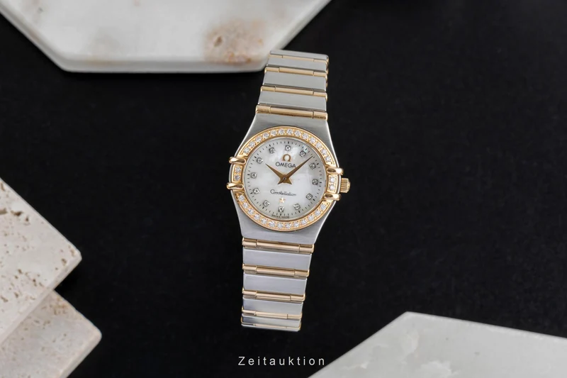 Omega Constellation steel / gold quartz women's watch 1267.75.00 LP: 10400EUR [2504312]