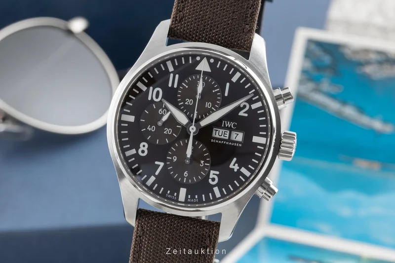 IWC Fliegerchronograph chronograph steel automatic men's watch IW377713 LP: 7800EUR [2503799]