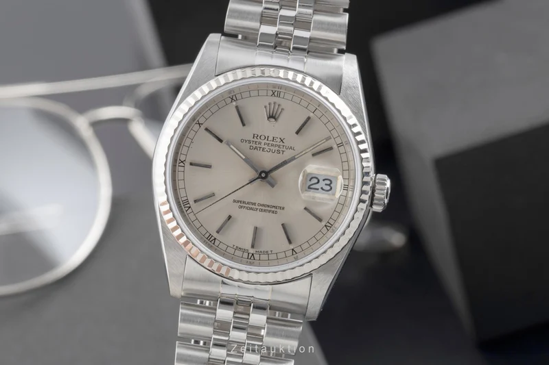 Rolex Datejust steel / white gold automatic men's watch 16234 [2503529]