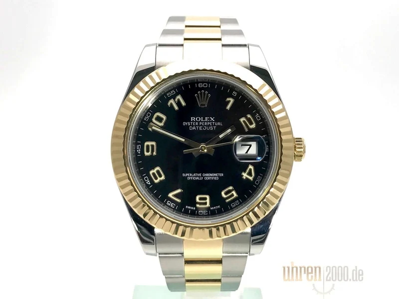 Rolex Datejust II 41 116333 Stahl Gold Schwarz Arabisch aus 2015