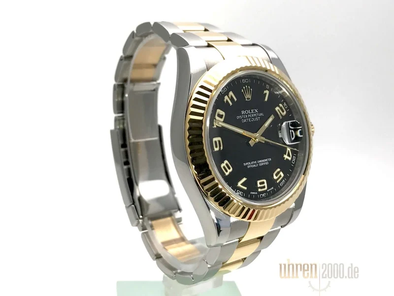 Rolex Datejust II 41 116333 Stahl Gold Schwarz Arabisch aus 2015