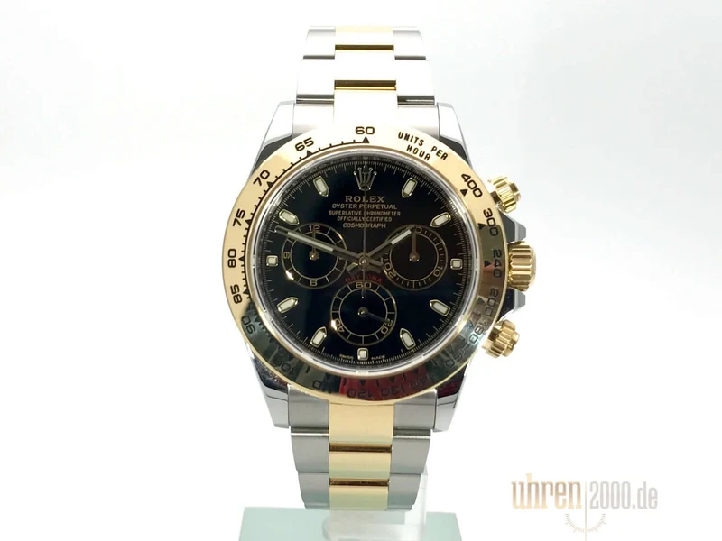 Rolex Cosmograph Daytona Edelstahl Gelbgold 116503 Schwarz aus 2017