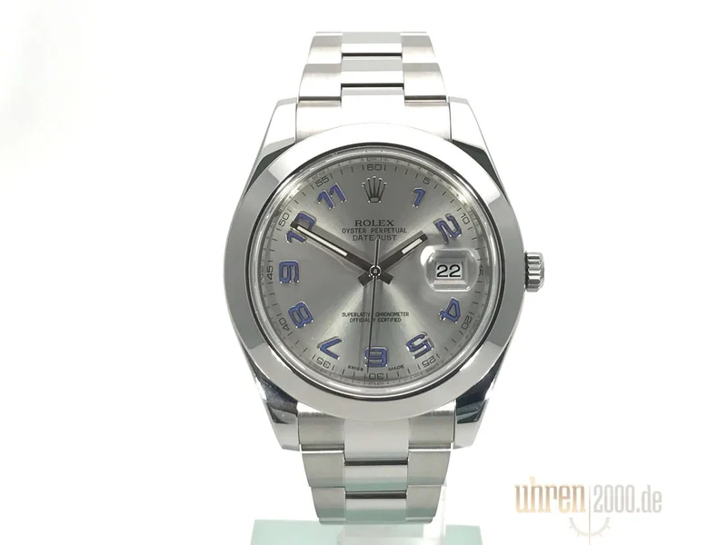 Rolex Datejust II 41 Edelstahl 116300 Rhodium aus 2014