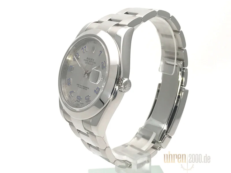 Rolex Datejust II 41 Edelstahl 116300 Rhodium aus 2014