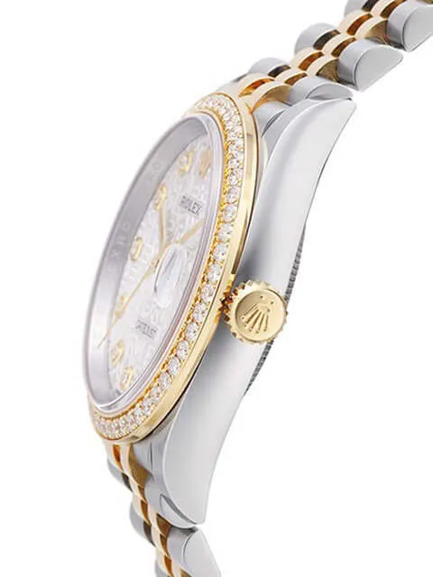 Rolex Datejust 36 126283RBR Diamantlünette Silber Jubilé DIA Jubile-Band