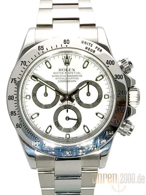 Rolex Daytona Edelstahl 116520 Weiß LC100 aus 2013