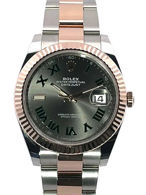 Rolex Datejust 41 Edelstahl Everose-Gold 126331 Slate Oyster-Band
