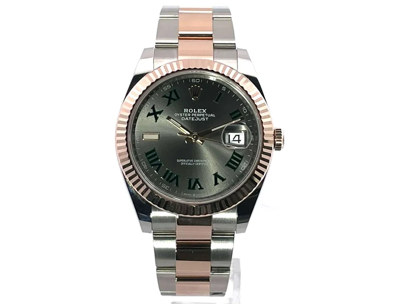 Rolex Datejust 41 Edelstahl Everose-Gold 126331 Slate Oyster-Band