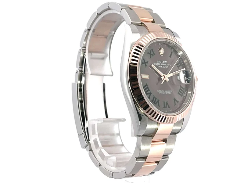 Rolex Datejust 41 Edelstahl Everose-Gold 126331 Slate Oyster-Band
