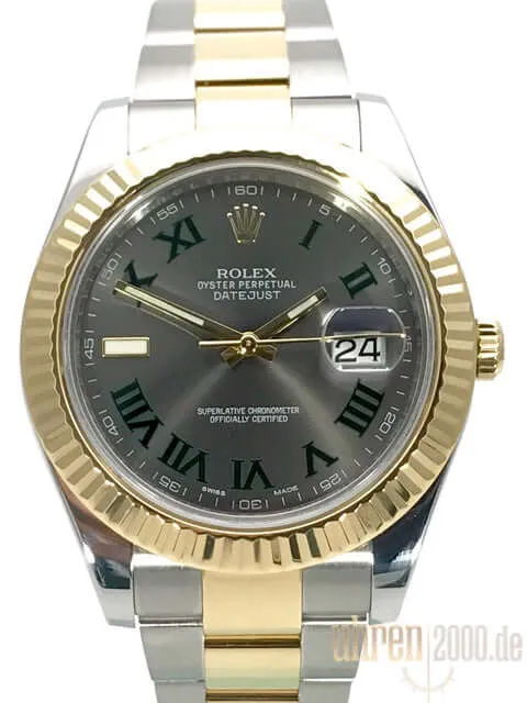 Rolex Datejust II 41 116333 Slate Römisch aus 2016