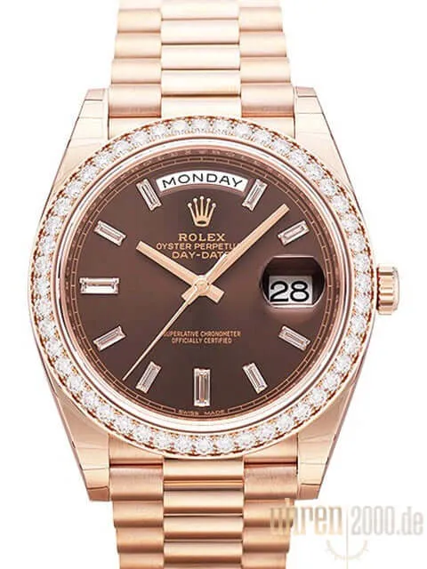 Rolex Day-Date 40 Everose-Gold 228345RBR Schoko Diamant