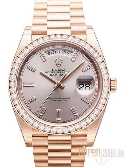 Rolex Day-Date 40 Everose-Gold 228345RBR Sundust Diamant