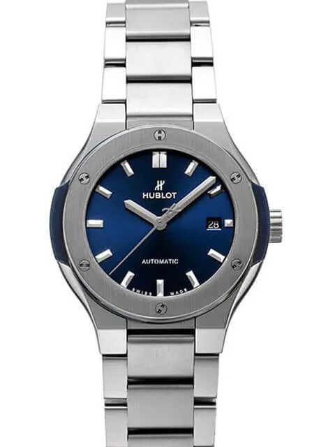 Hublot Classic Fusion Titanium 33 Bracelet Blue 585.NX.7170.NX