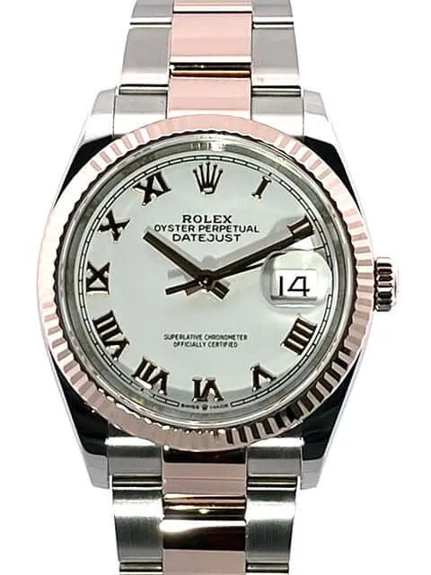 Rolex Datejust 36 126231 Weiß Römisch