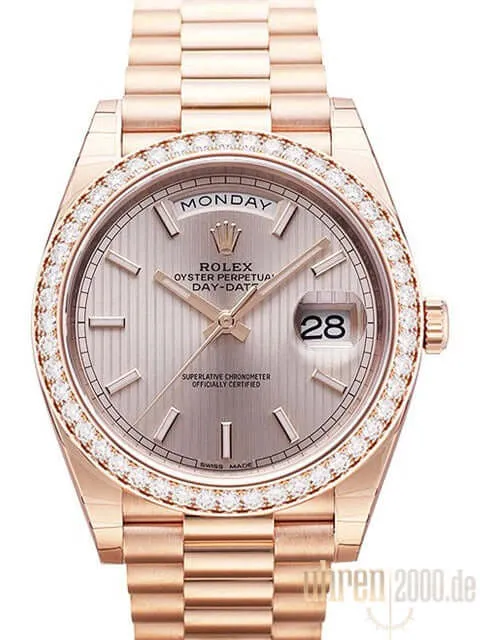 Rolex Day-Date 40 Everose-Gold 228345RBR Sundust V Index