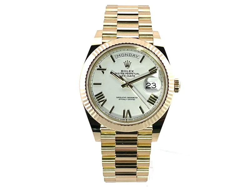 Rolex Day-Date 40 Gelbgold 228238 Weiß Römisch