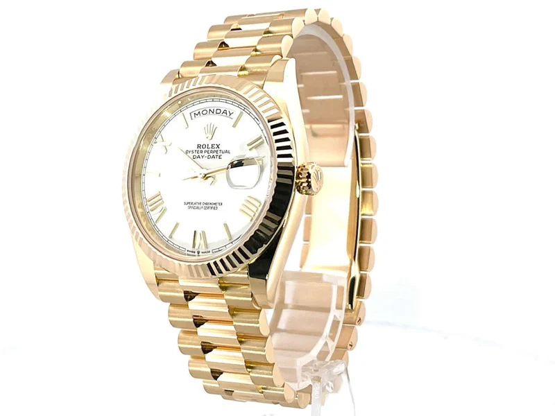 Rolex Day-Date 40 Gelbgold 228238 Weiß Römisch