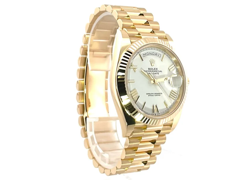 Rolex Day-Date 40 Gelbgold 228238 Weiß Römisch