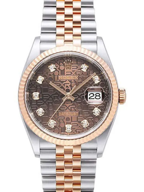 Rolex Datejust 36 126231 Schoko J Diamant Jubile-Band