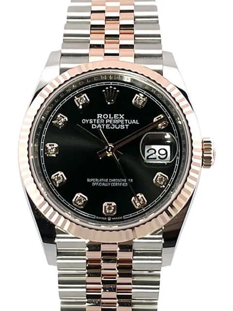 Rolex Datejust 36 126231 Schwarz Diamant Jubile-Band