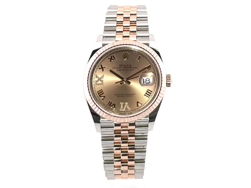 Rolex Datejust 36 126231 Pink Römisch Diamant Jubile-Band