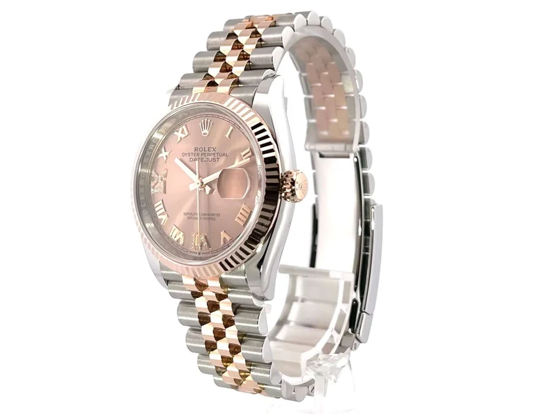 Rolex Datejust 36 126231 Pink Römisch Diamant Jubile-Band