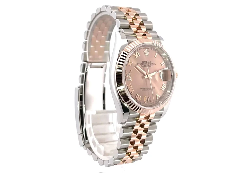 Rolex Datejust 36 126231 Pink Römisch Diamant Jubile-Band