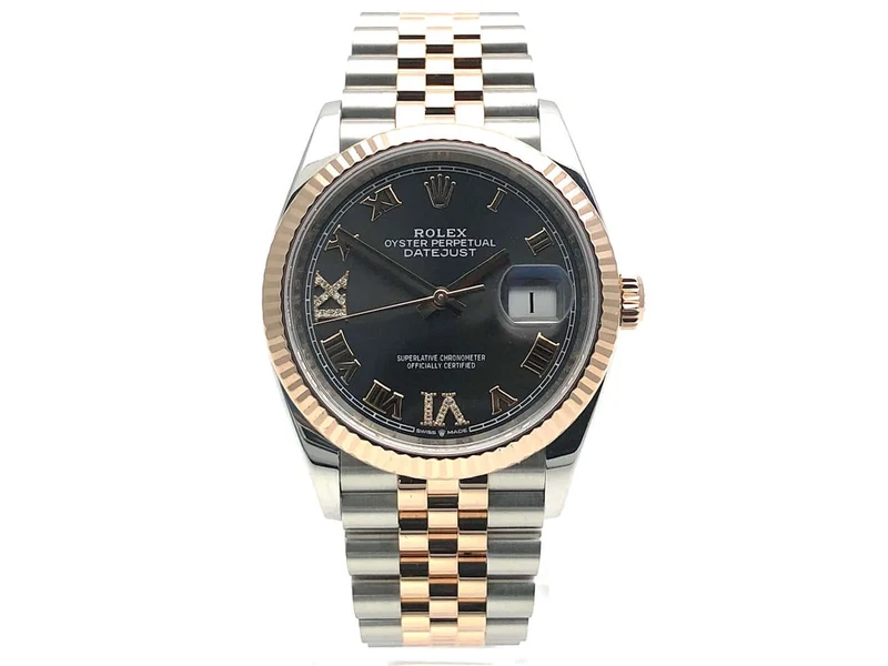 Rolex Datejust 36 126231 Rhodium Römisch Diamant Jubile-Band