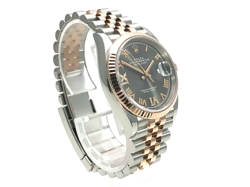 Rolex Datejust 36 126231 Rhodium Römisch Diamant Jubile-Band