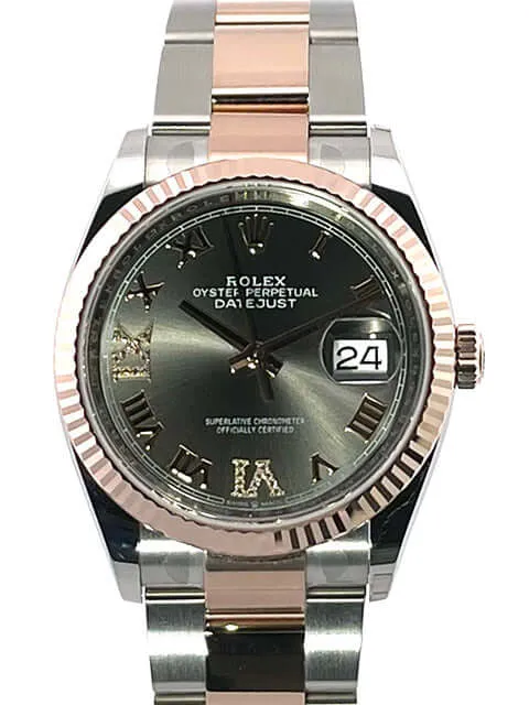 Rolex Datejust 36 126231 Rhodium Römisch Diamant