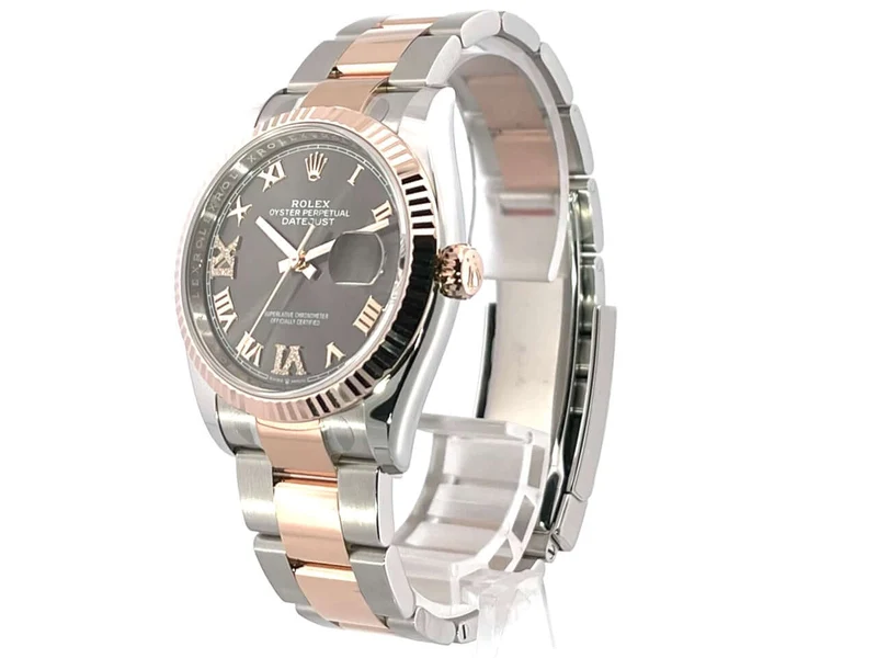 Rolex Datejust 36 126231 Rhodium Römisch Diamant