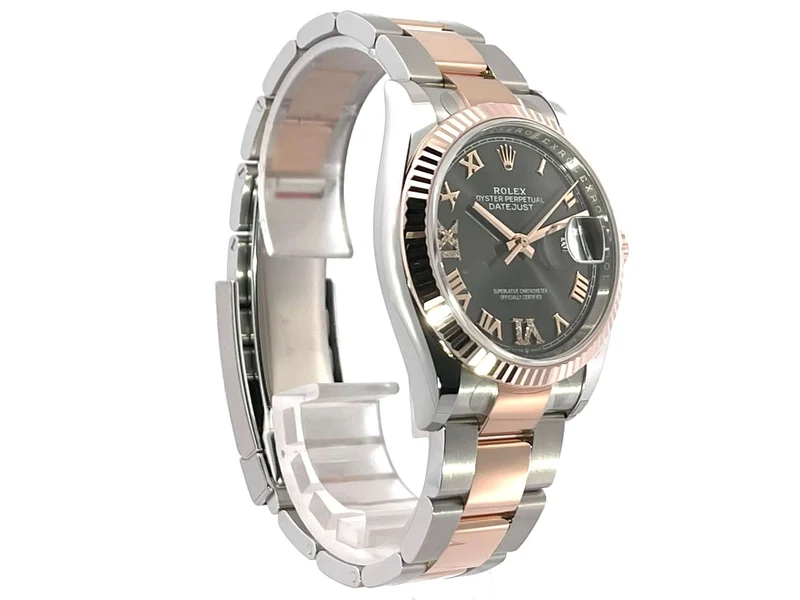 Rolex Datejust 36 126231 Rhodium Römisch Diamant