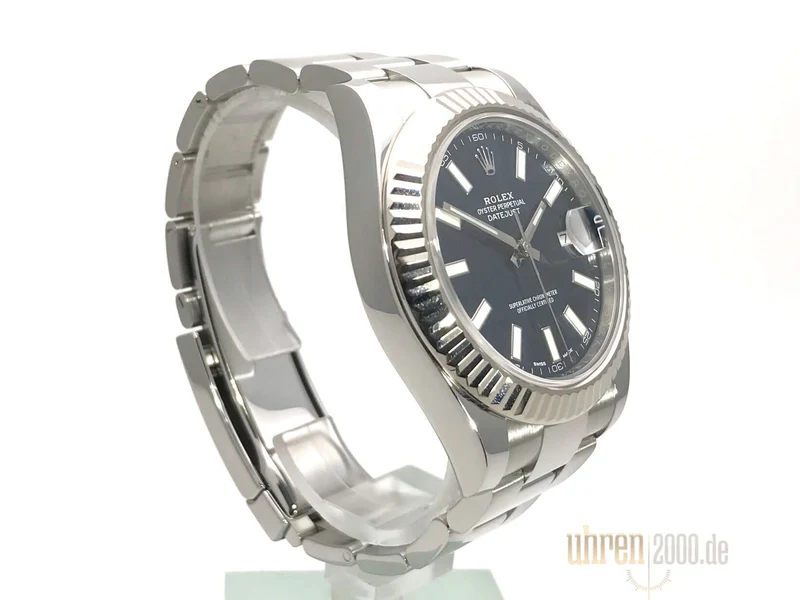 Rolex Datejust II 41 Edelstahl Weißgold 116334 Blau gebraucht aus 2017