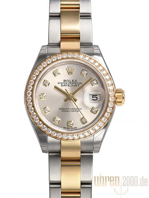 Rolex Datejust 28 Silber Diamant 279383RBR
