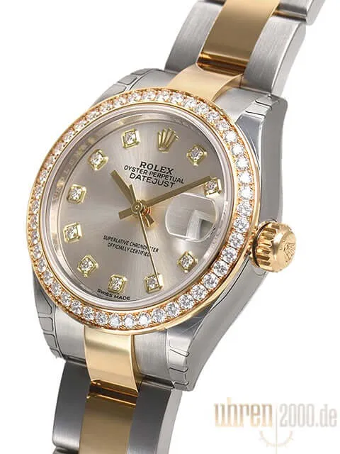 Rolex Datejust 28 Silber Diamant 279383RBR